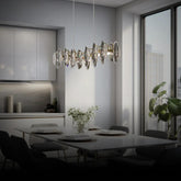 Oval Blade Crystal Dining Room Chandelier - Clowas